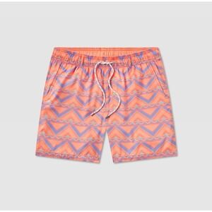 Southern Marsh Men's Medium Dockside Swim Trunk Santiago Sunrise Preppy Beach